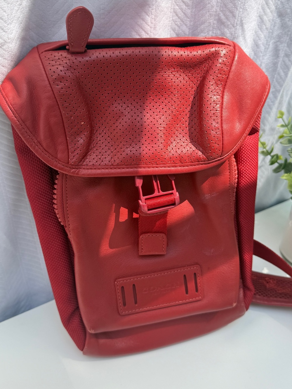 Coach vintage red backpack